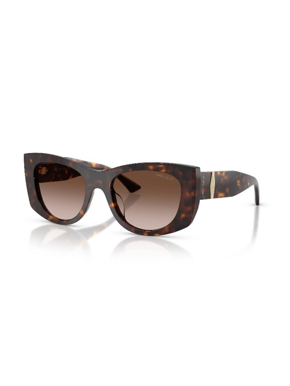 New Jimmy Choo Women's Sunglasses Havana Brown Lens Acetate Frame JC5066U 500213
